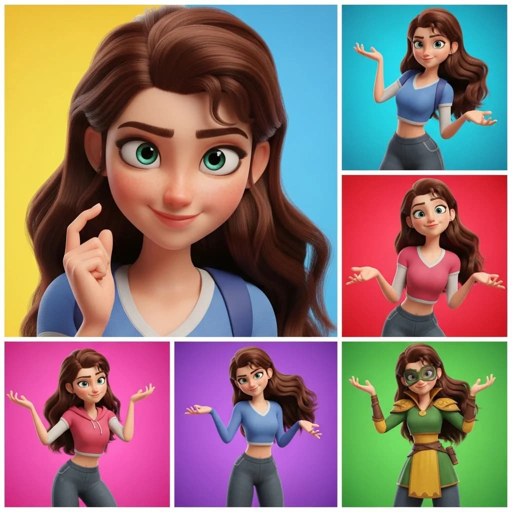 活力女主角：生动3D动画