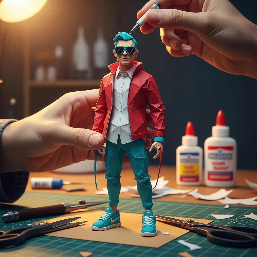 精致3D纸艺人偶