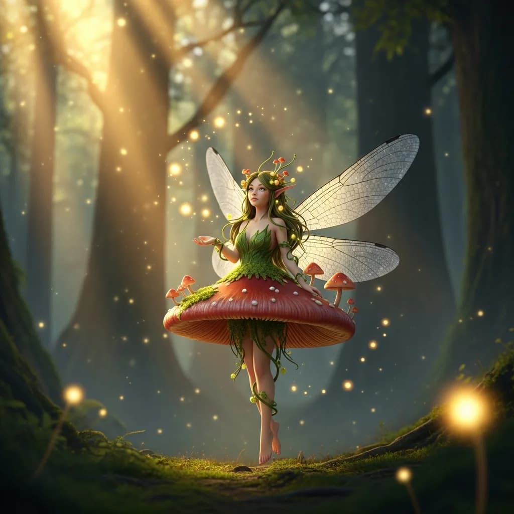 魔法森林仙女：电影奇幻场景