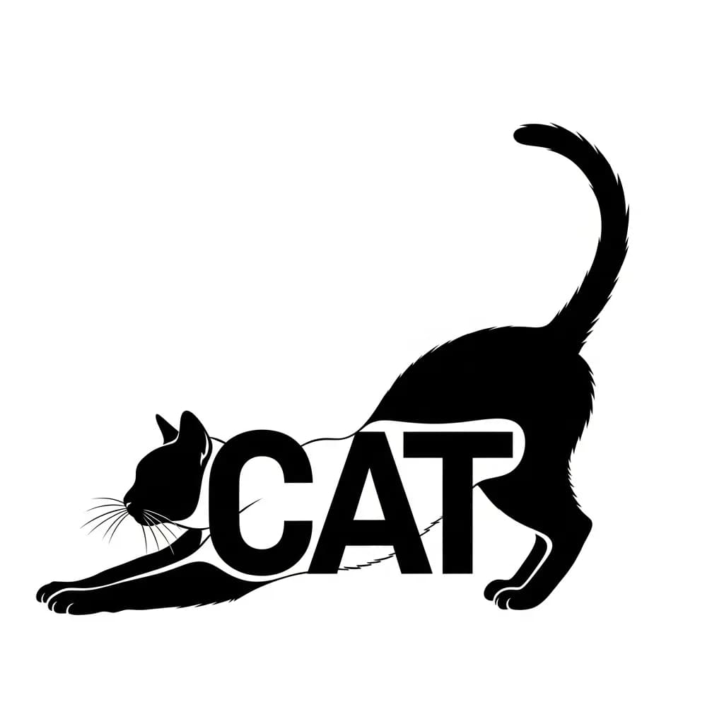 字母的优雅：AI诠释“CAT”为猫
