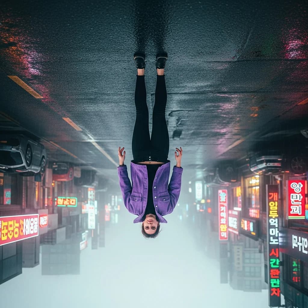 颠倒现实：霓虹都市的失重之梦