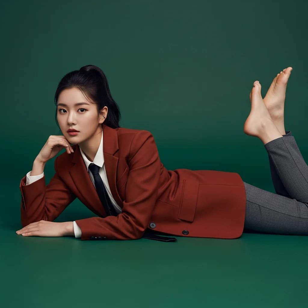 优雅自信：强大而放松的时尚瞬间