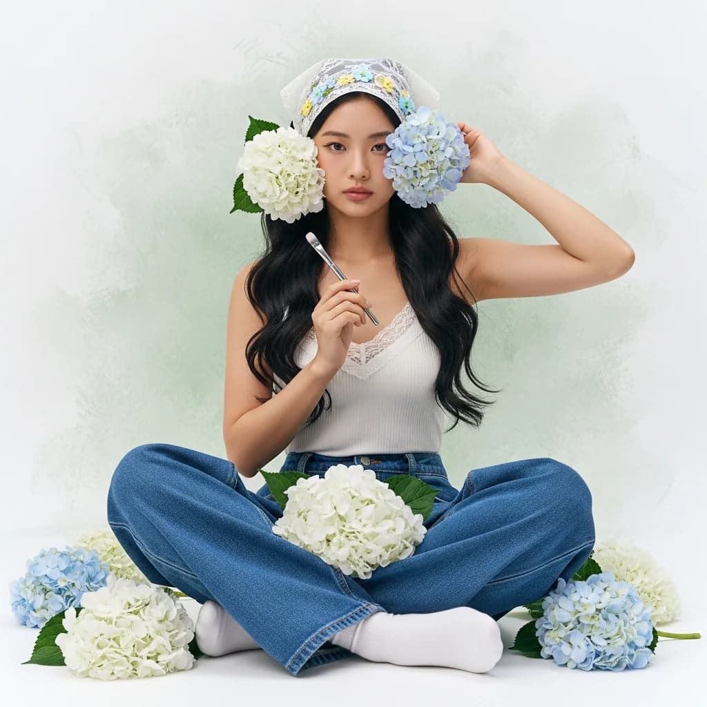 花卉雅韵：宁静肖像