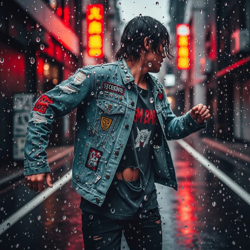 霓虹雨夜：街头风情