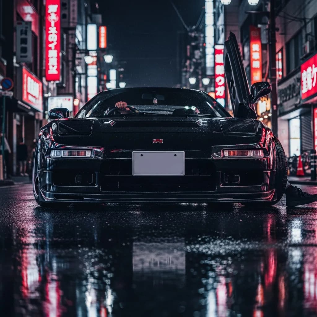 霓虹东京街头的JDM跑车