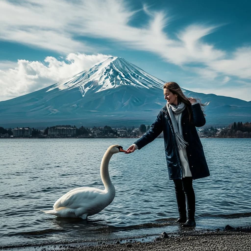 富士山下：宁静的邂逅