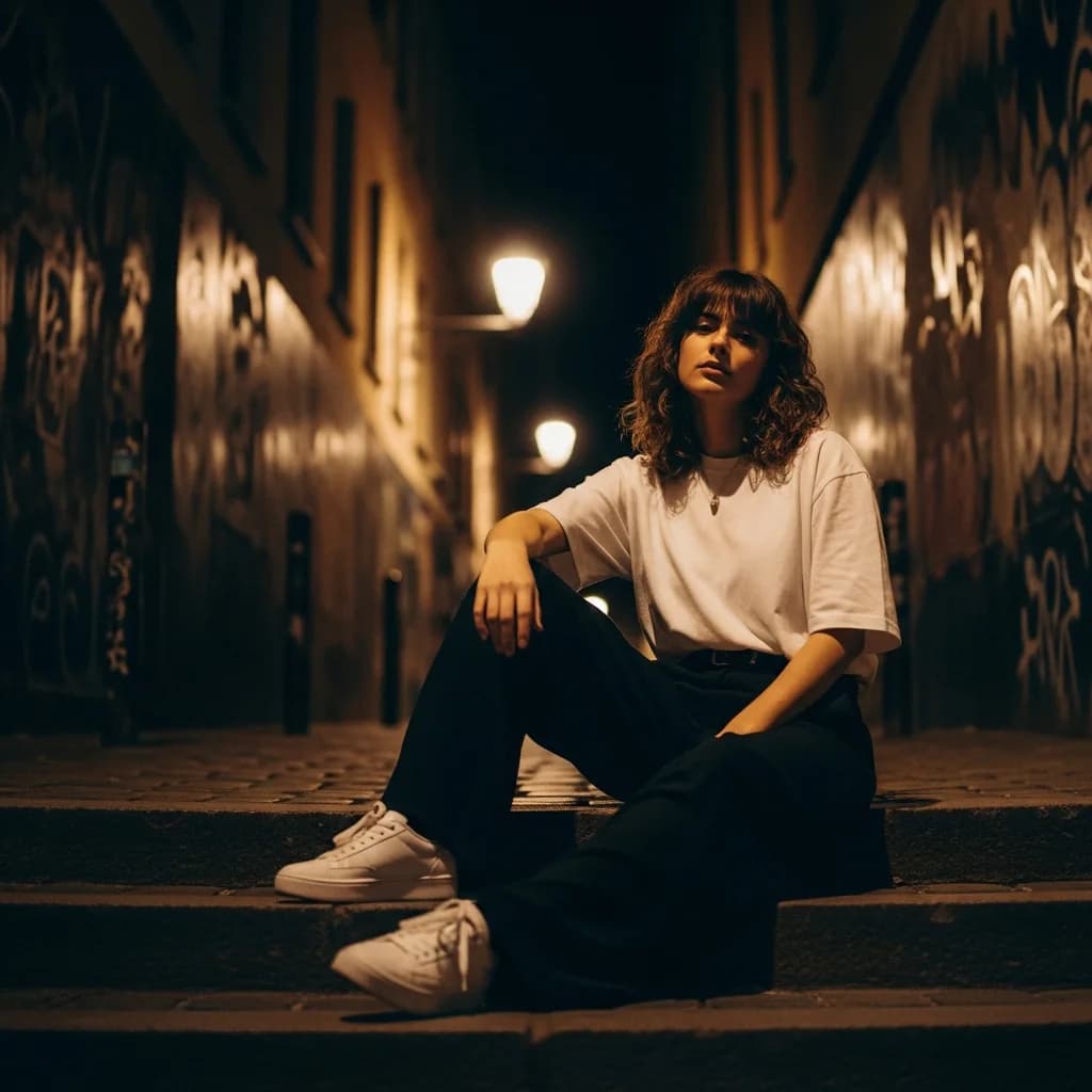 霓虹暗影：巷弄之夜