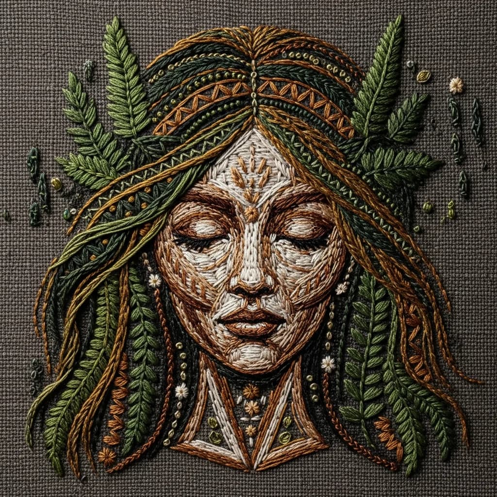 刺绣肖像