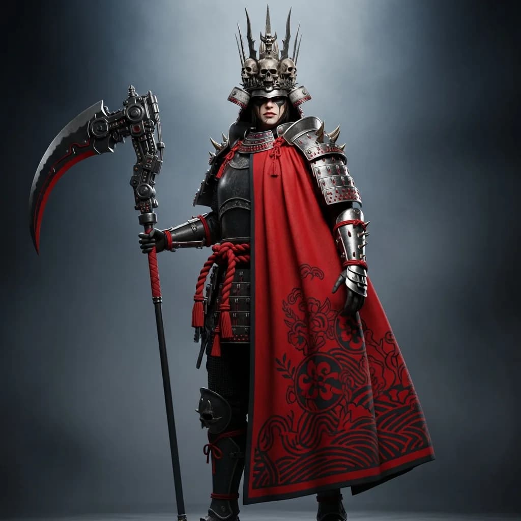 超写实3D渲染：女武士终极BOSS