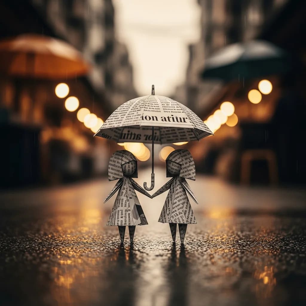 奇幻雨夜：聚焦纸艺少女