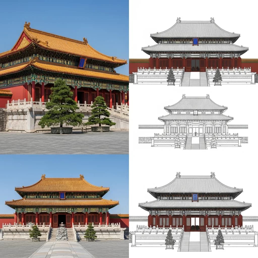 故宫建筑照片与设计图