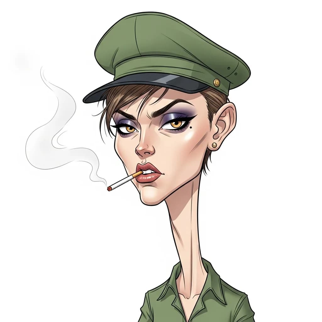强烈人物研究：绿军装女性