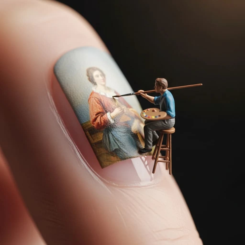 微型艺术家指甲画