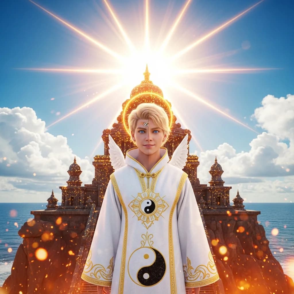 阴阳天使：海边太阳神殿前