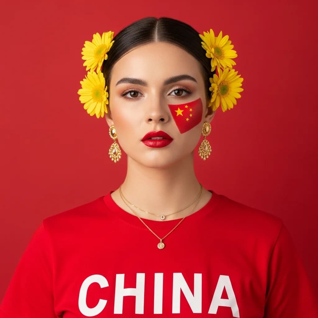 中国红风格自拍