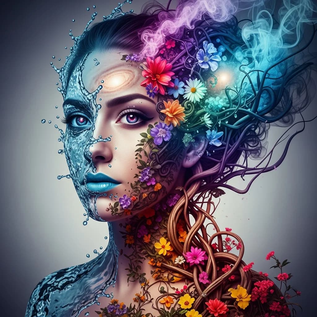 女性超现实梦幻肖像
