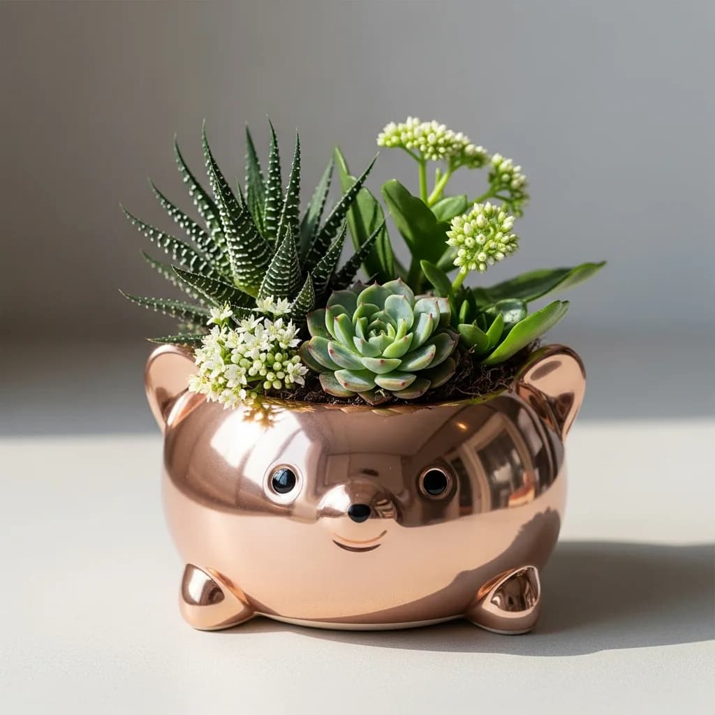 可爱表情造型花盆