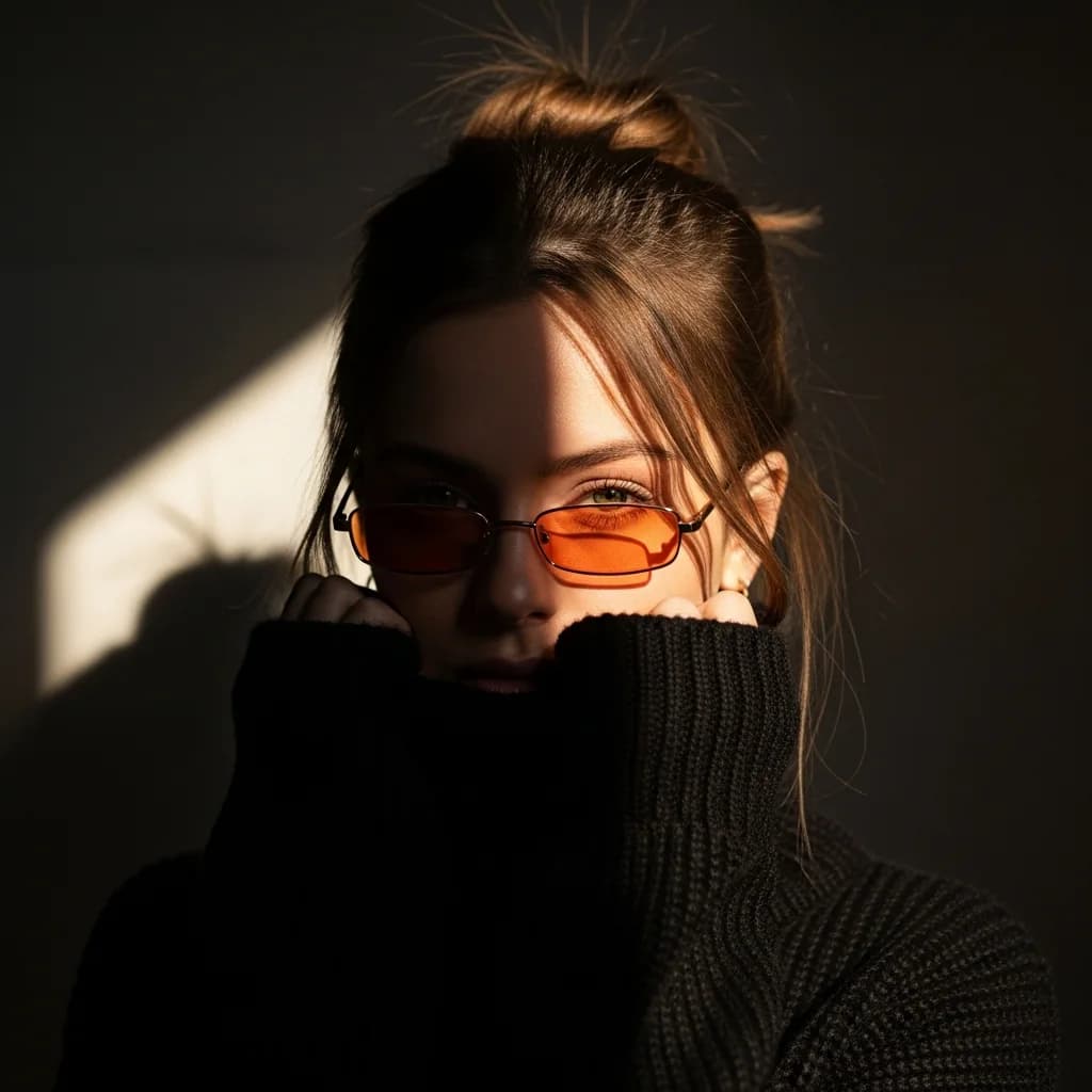 电影感光影女性肖像