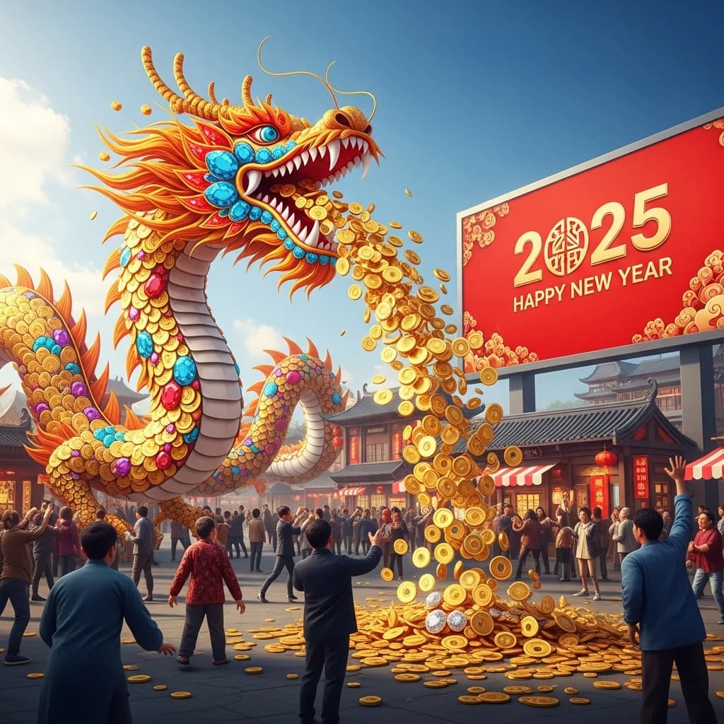 宝石金币中国龙