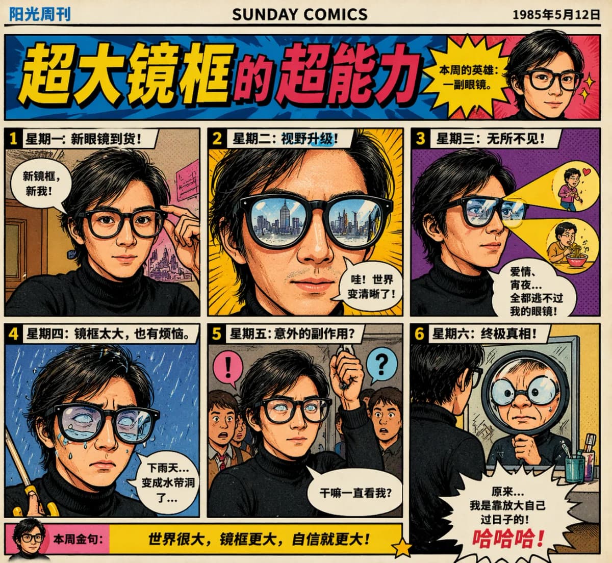 漫画制作：用上传图片中的主体创作一则漫画