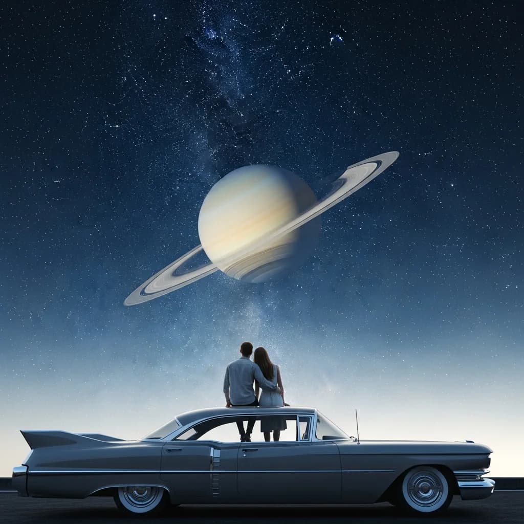 复古车顶观星