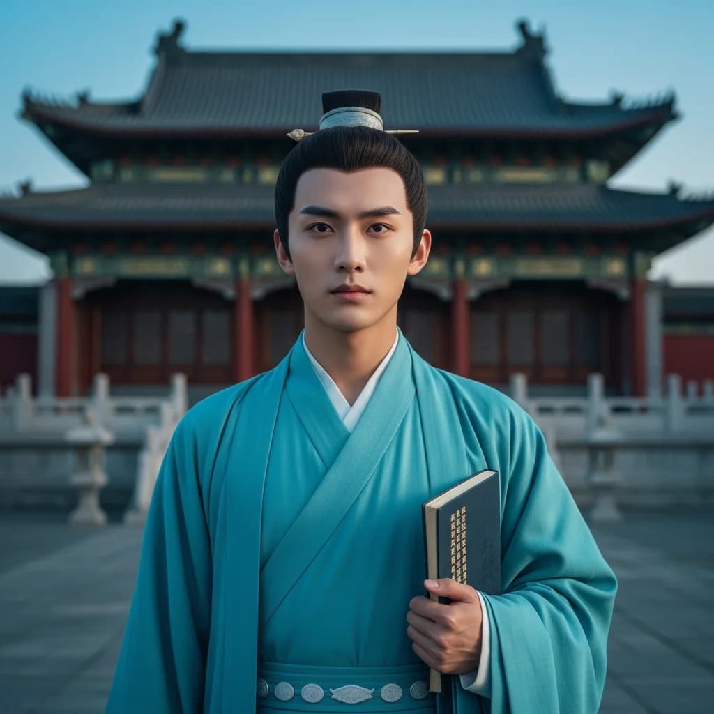 宋朝青衫少年书生