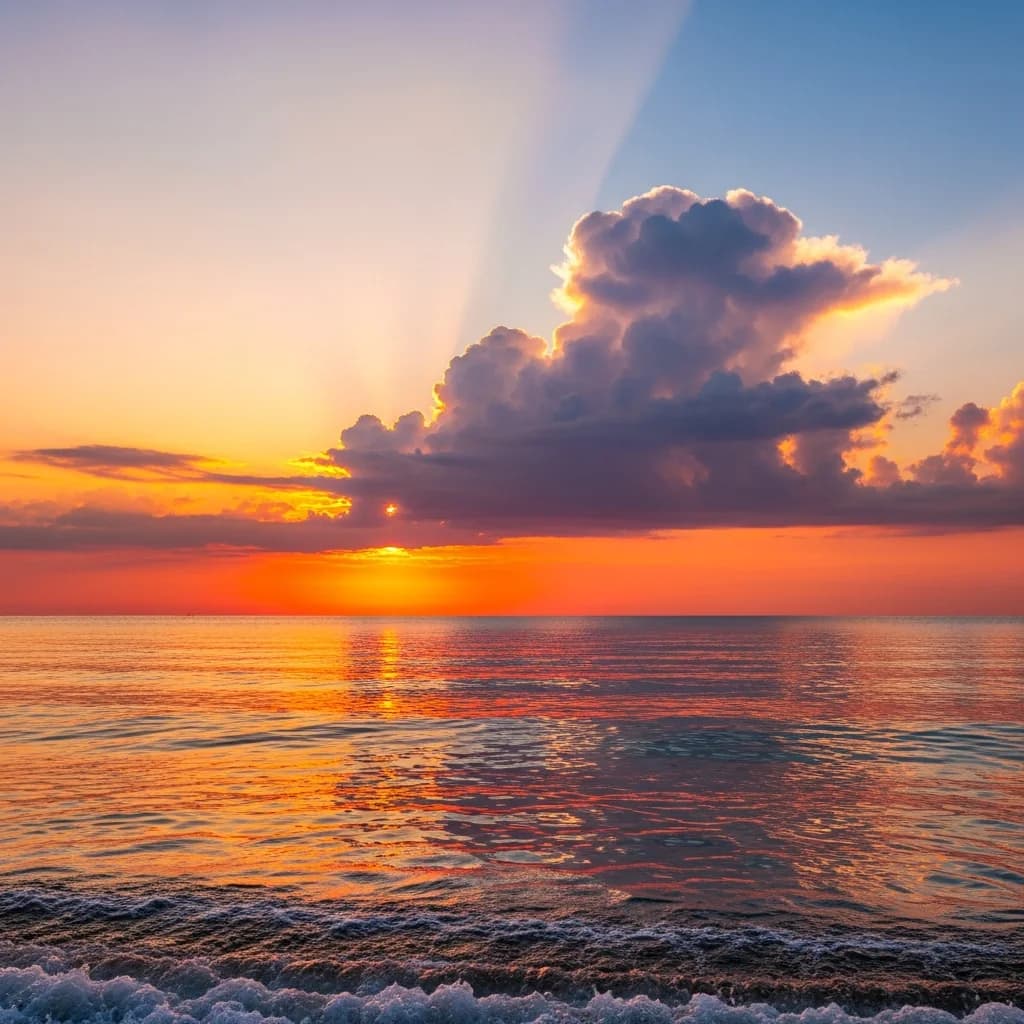 亚速海上日落美景