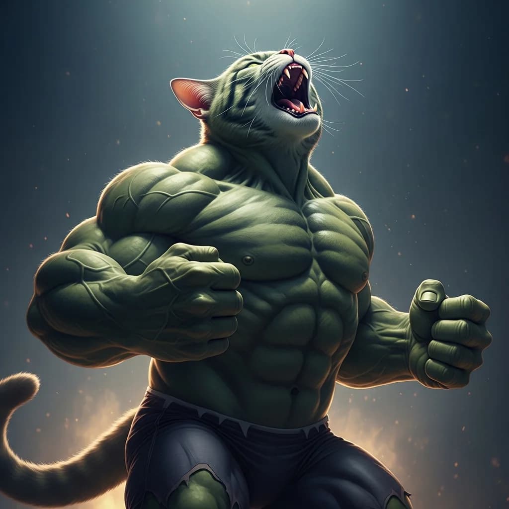 巨型肌肉猫咪