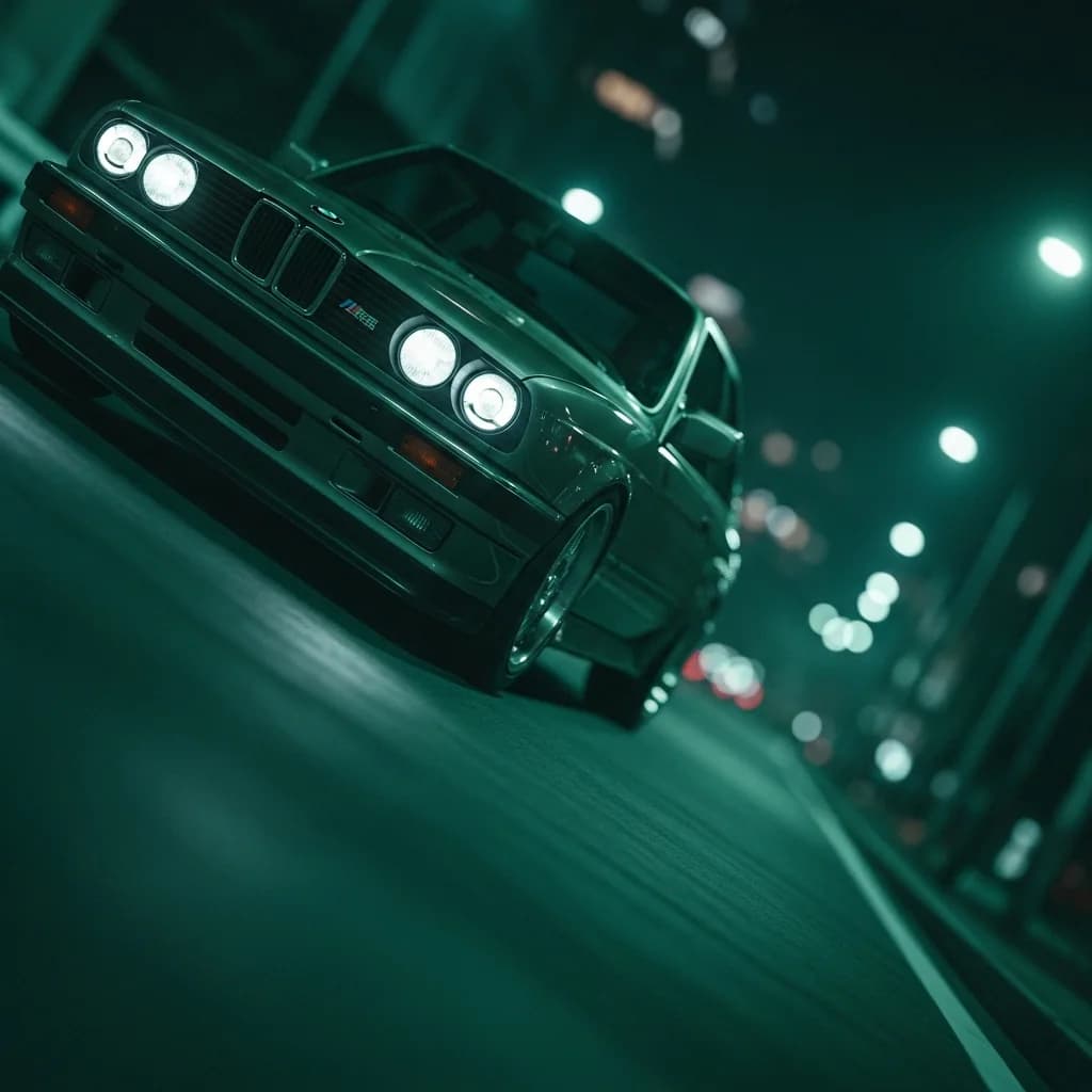 复古赛车特写：夜驰东京
