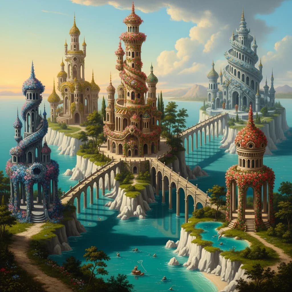 18世纪油画风格：奇幻王国