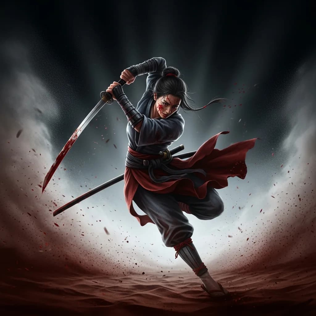 暗夜女武士：挥刀卷起血色沙尘