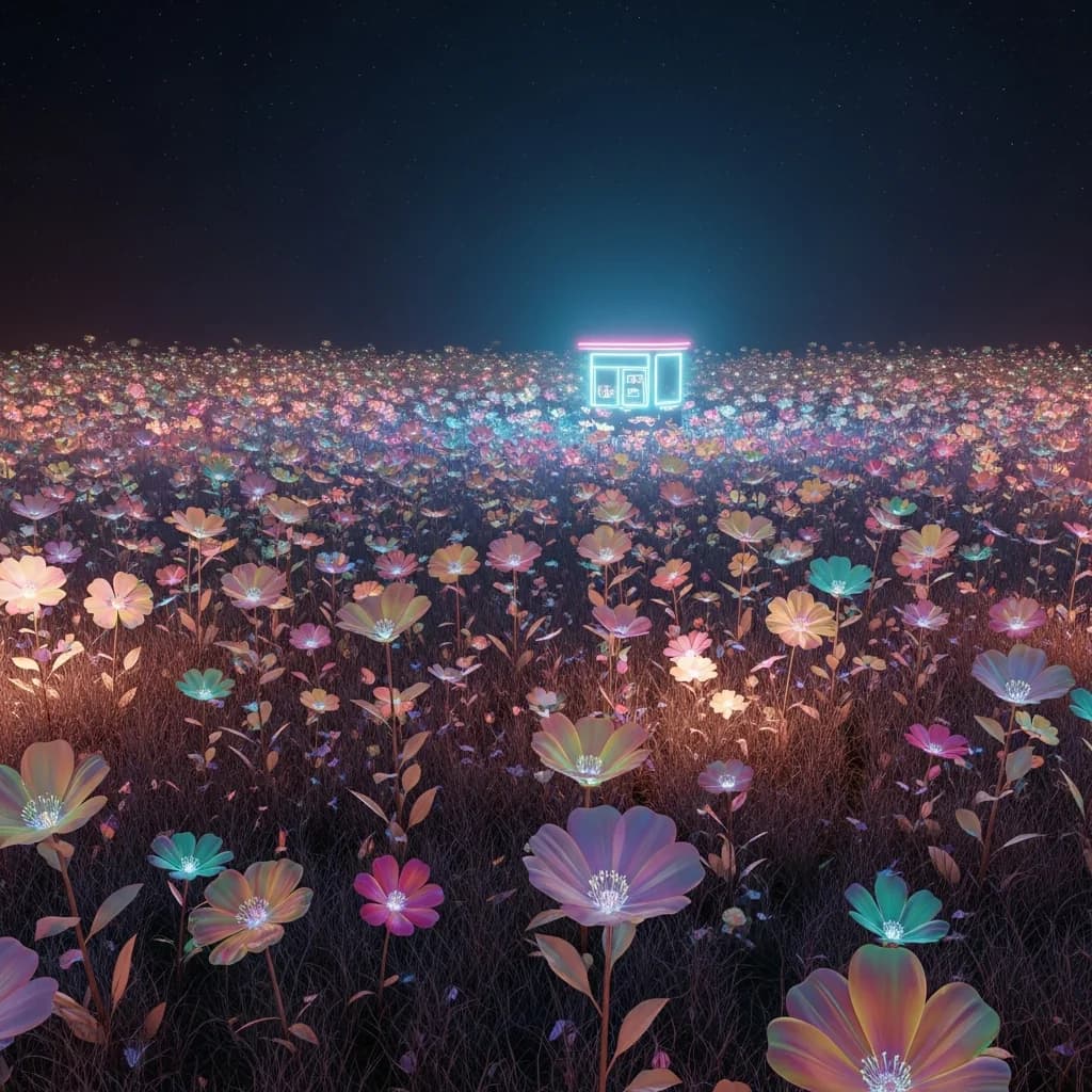 虹彩花田神秘光芒