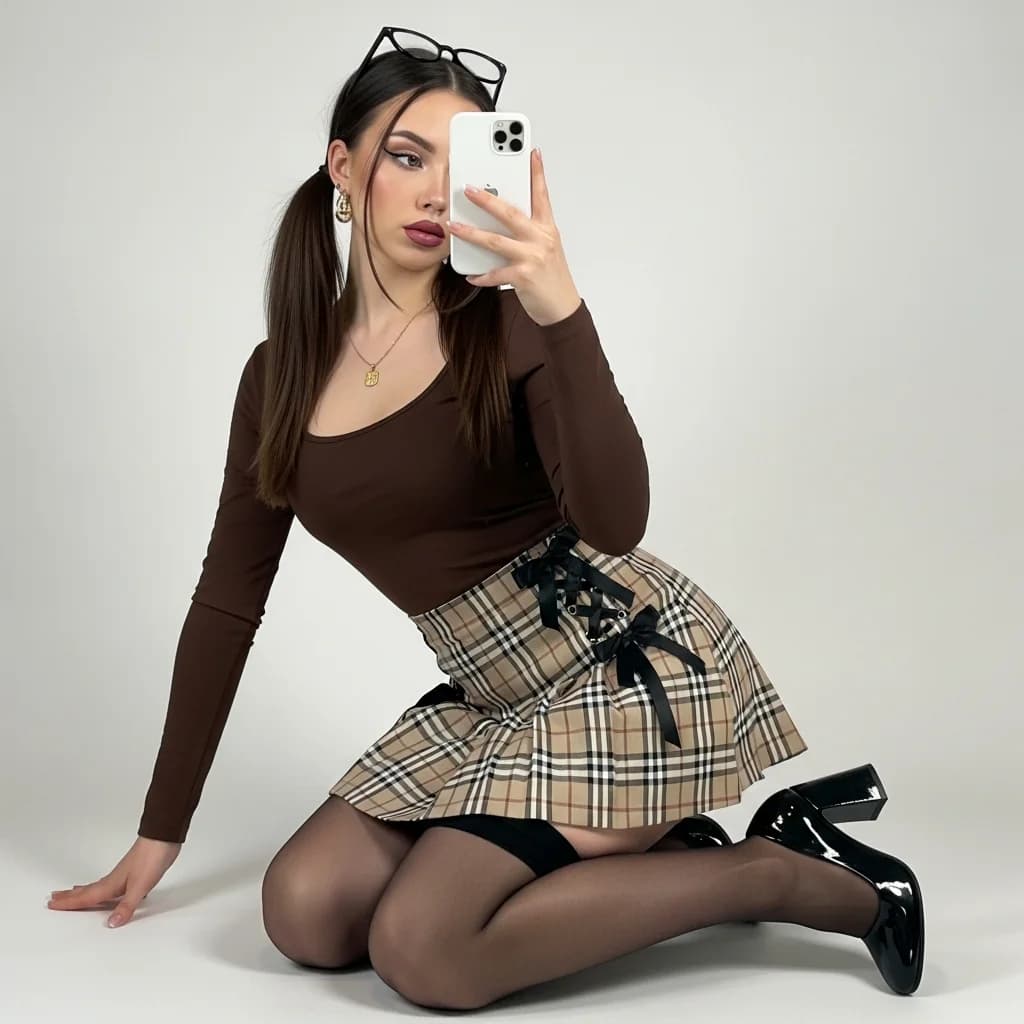 扎双马尾的年轻女性