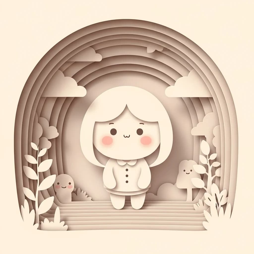 迷人纸雕：立体模型插画