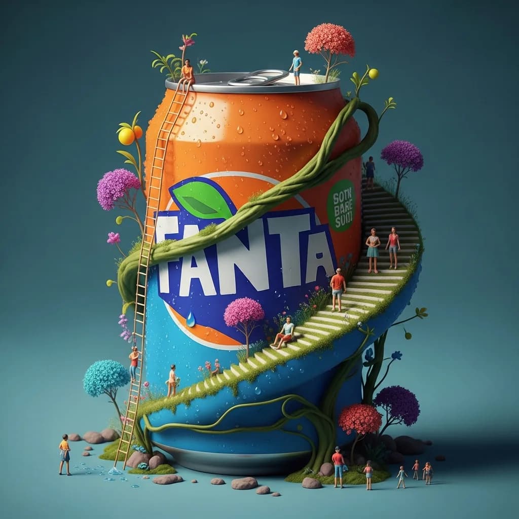 汽水罐上的奇幻生态系统