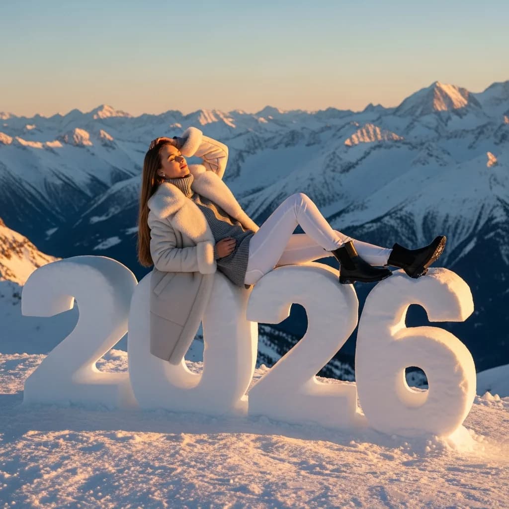 雪山中的2026：宁静新年庆典