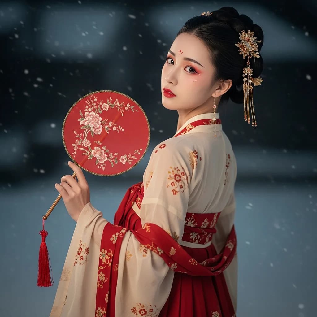 华丽唐装女子