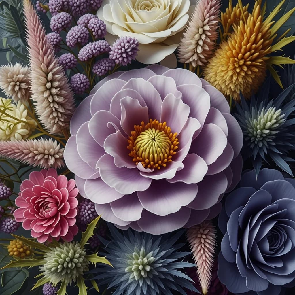 高细节花卉纹理