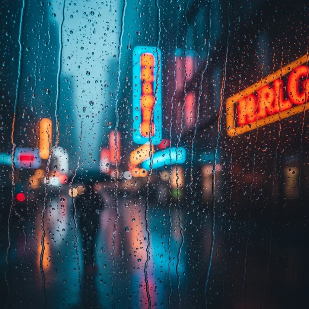 雨中倒影：电影感视角