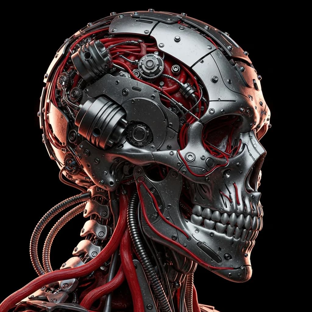 赛博格头骨：血肉与金属融合