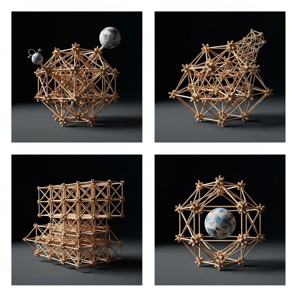 太空模型：牙签桁架艺术