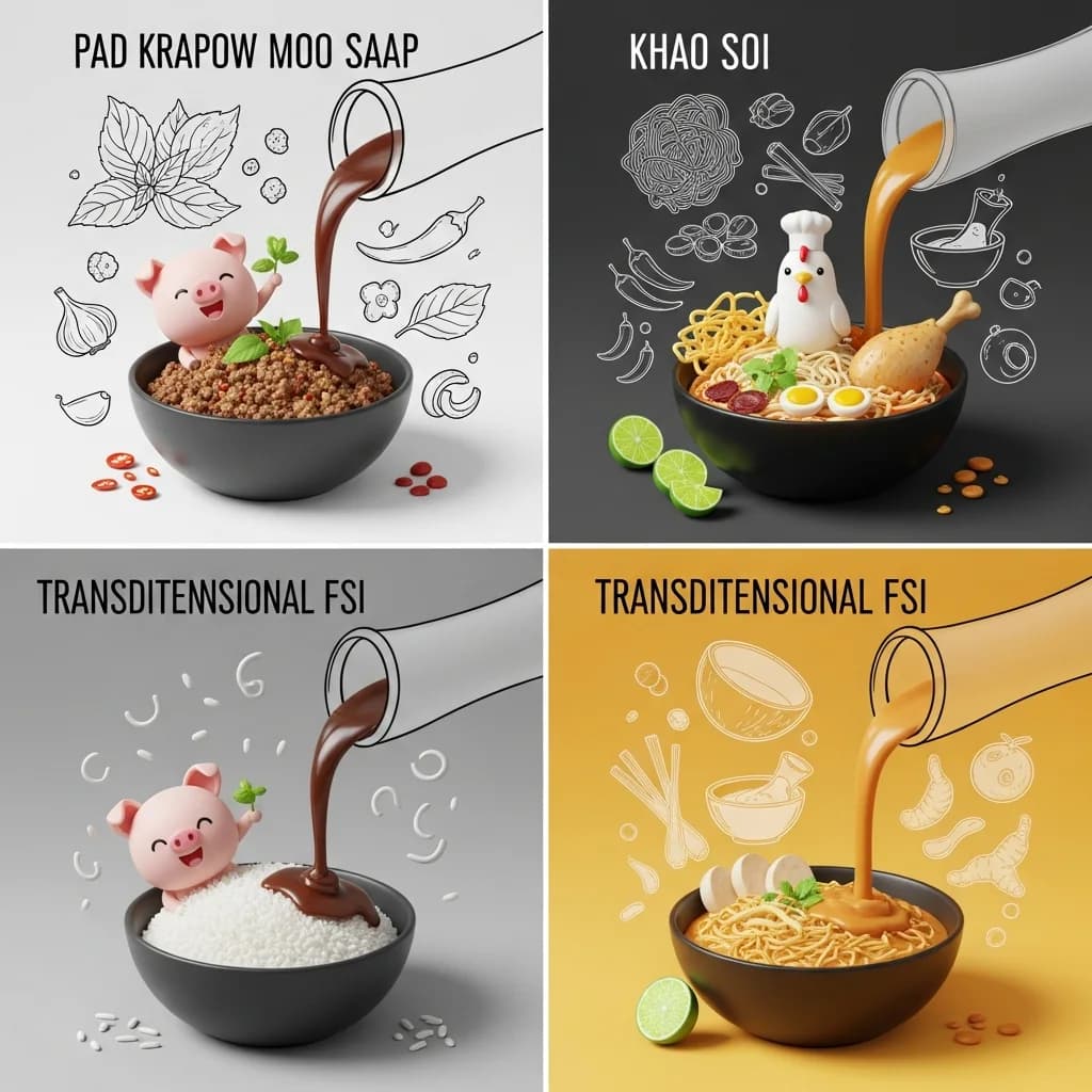 揭秘亚洲美食：可爱立体模型风格