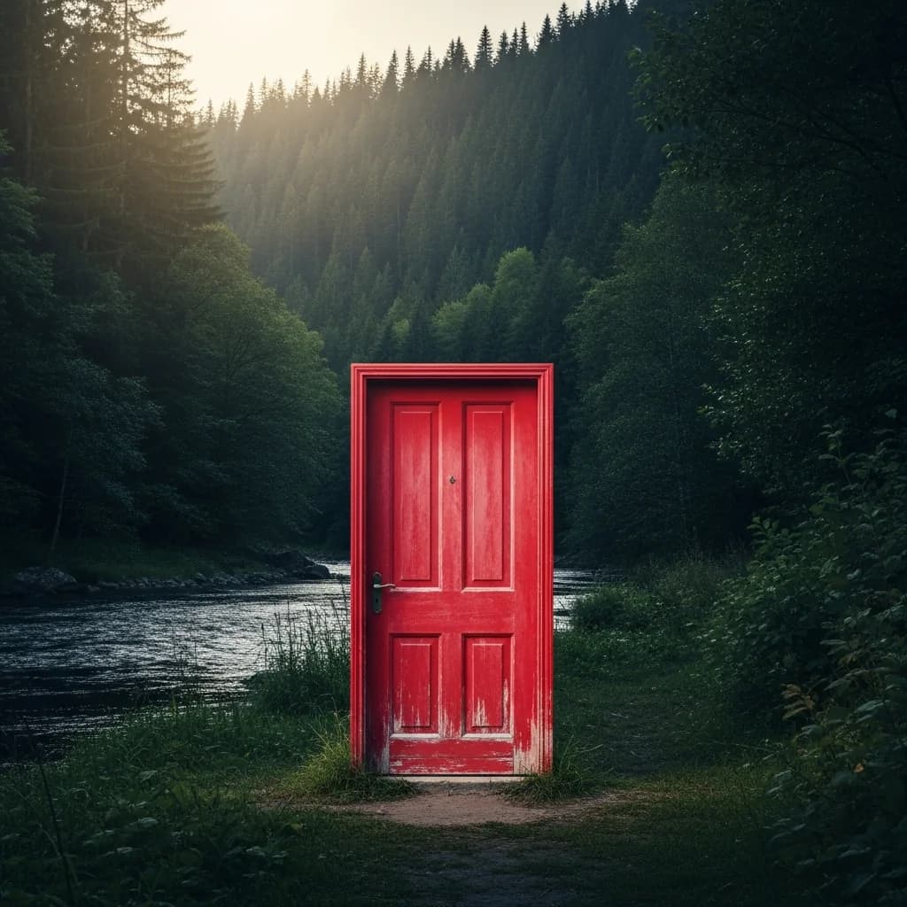 森林深处的红门