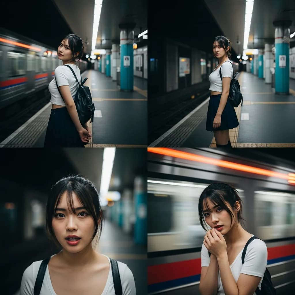 夜色地铁：少女四格