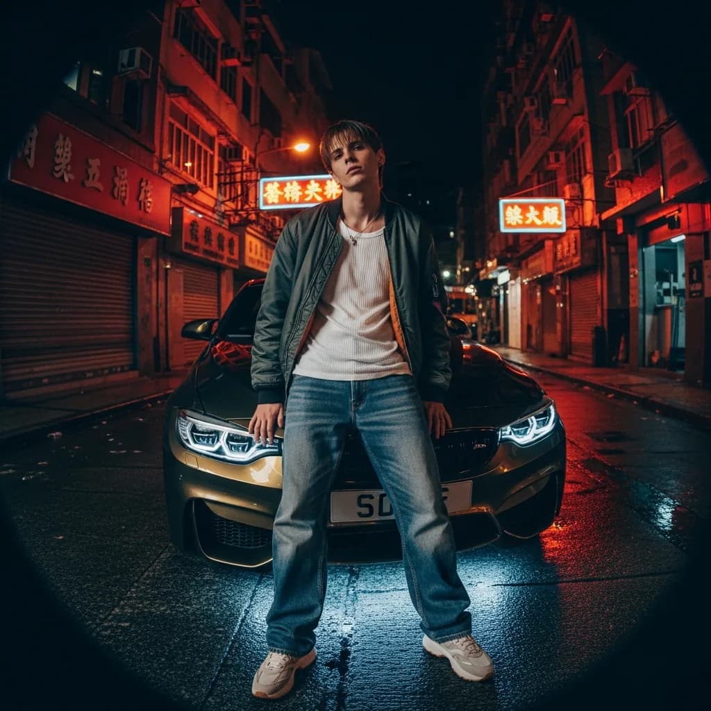 夜晚街头：澳门风情