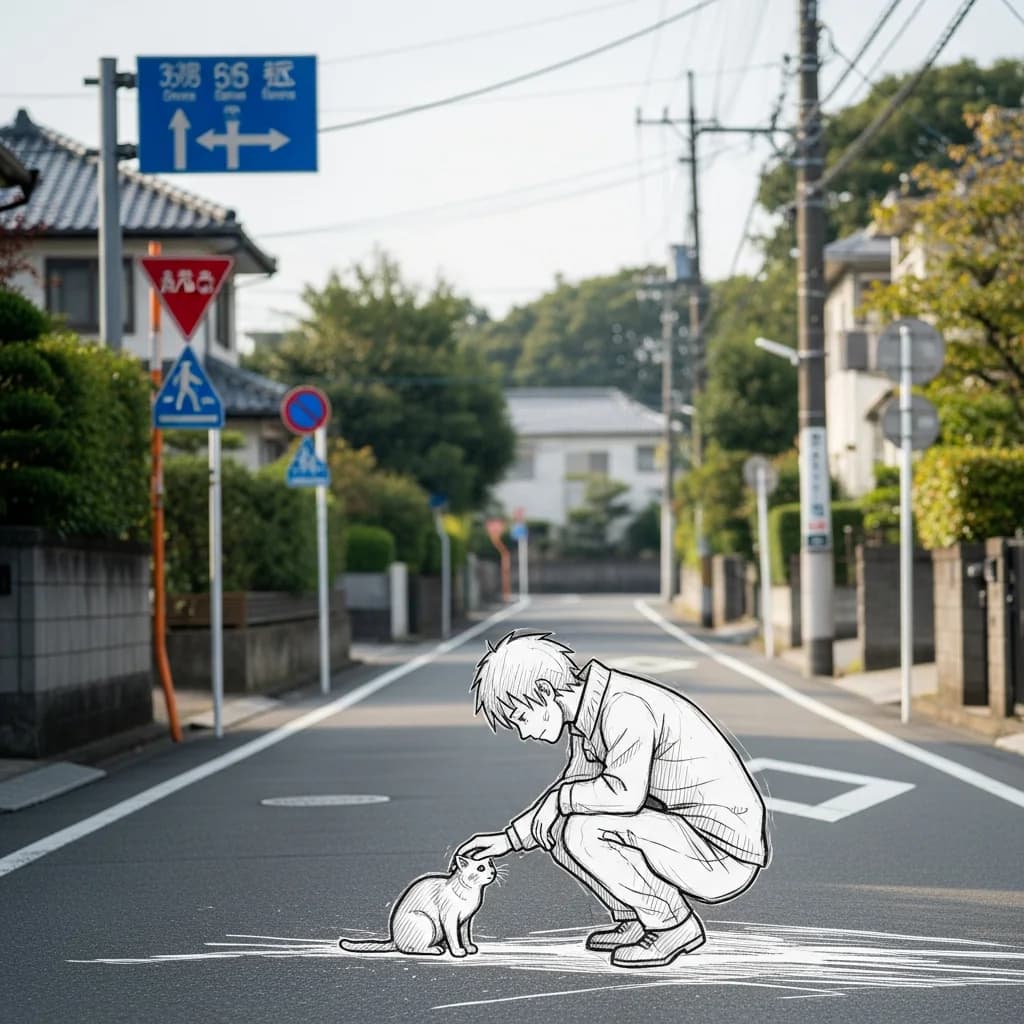 街头速写：写实与素描融合