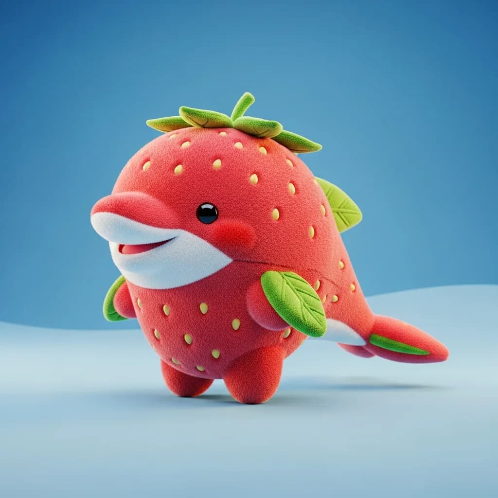 海豚草莓融合角色