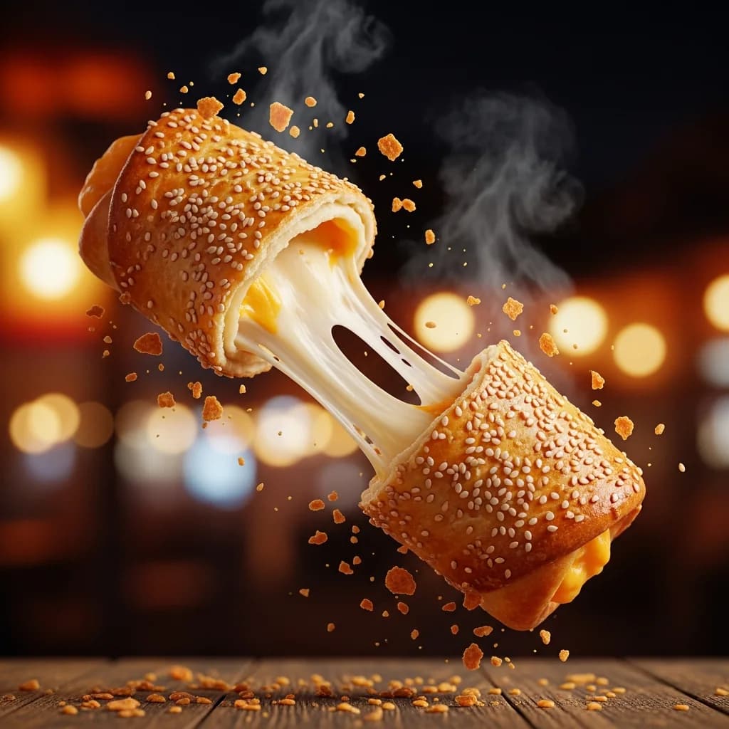 零重力芝士爆发：美食奇观