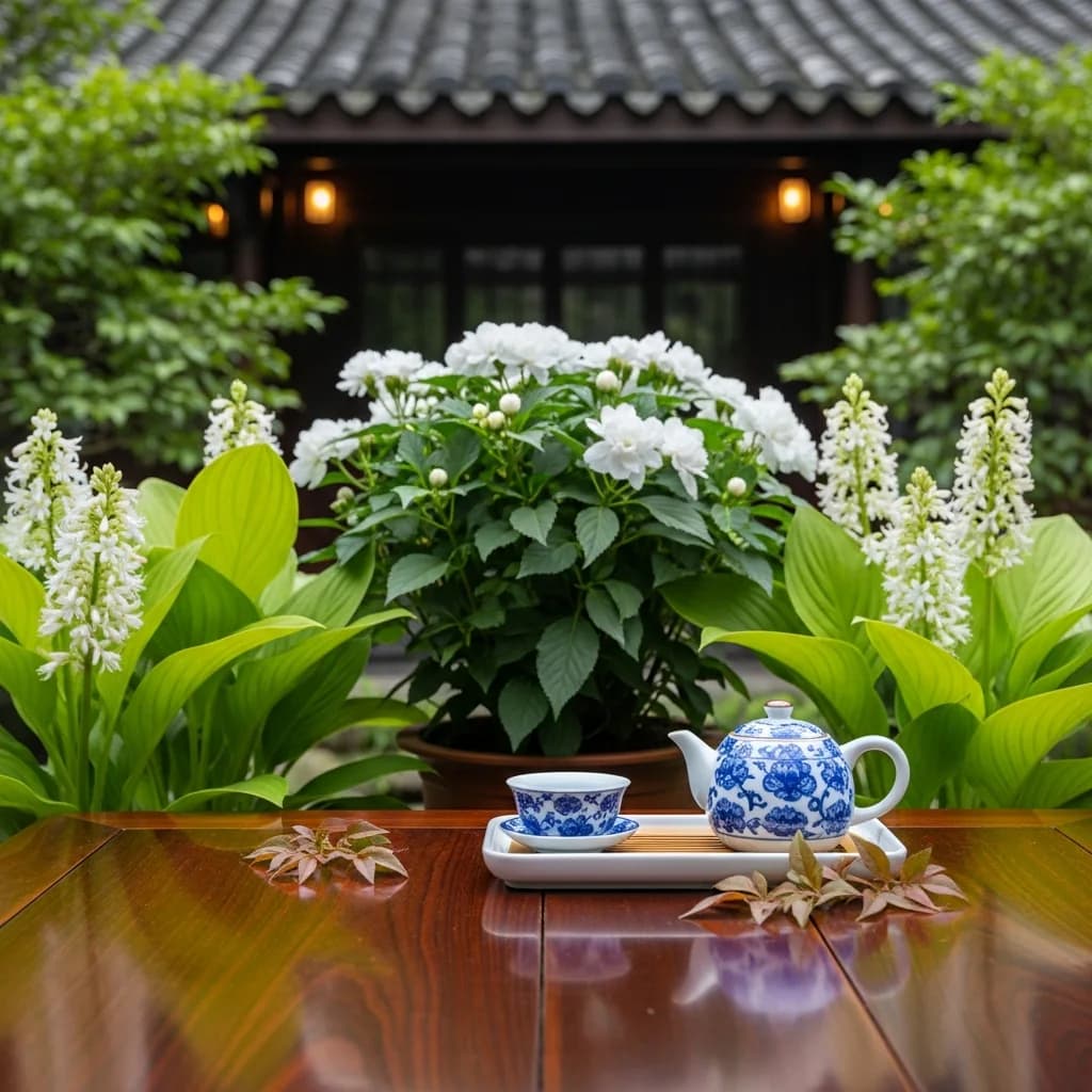 宁静：中式茶道布置