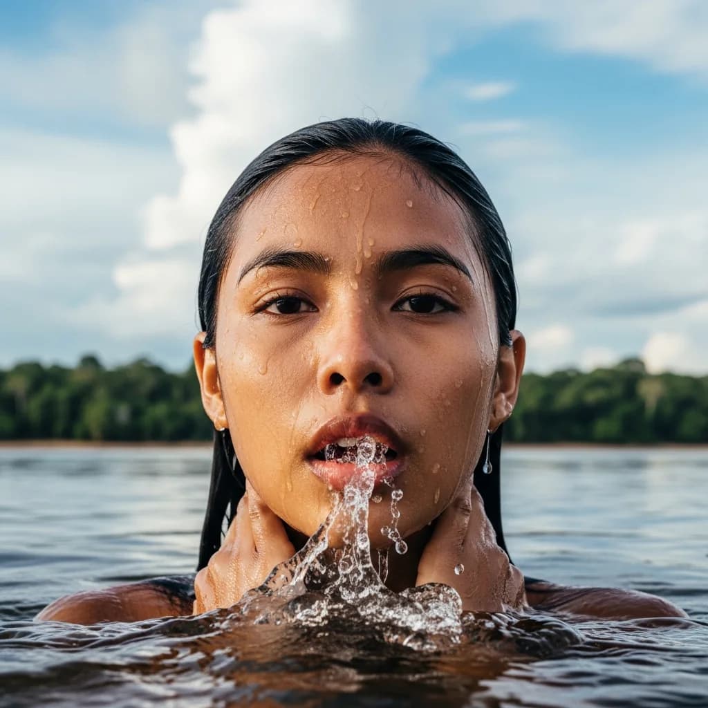 亚马逊女性水面浮现